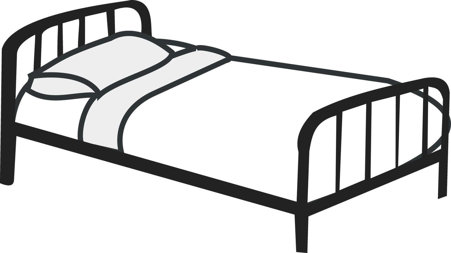 todos los días relajación - sencillo y elegante cama gráfico. cama icono ilustración. vector