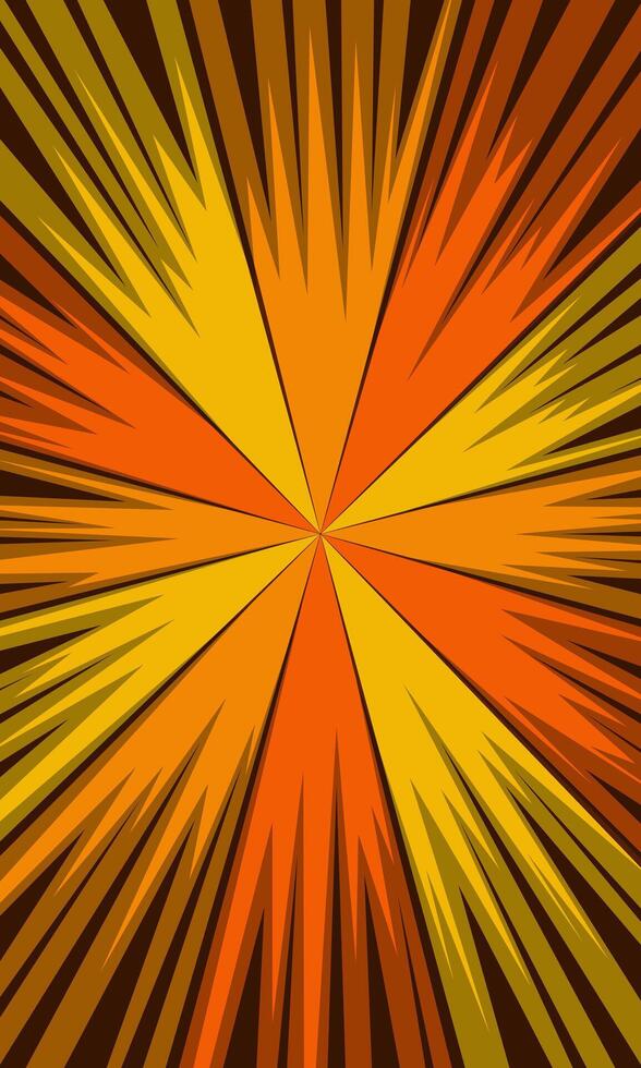 Comic style radial stripes background. Speed stripes background vector