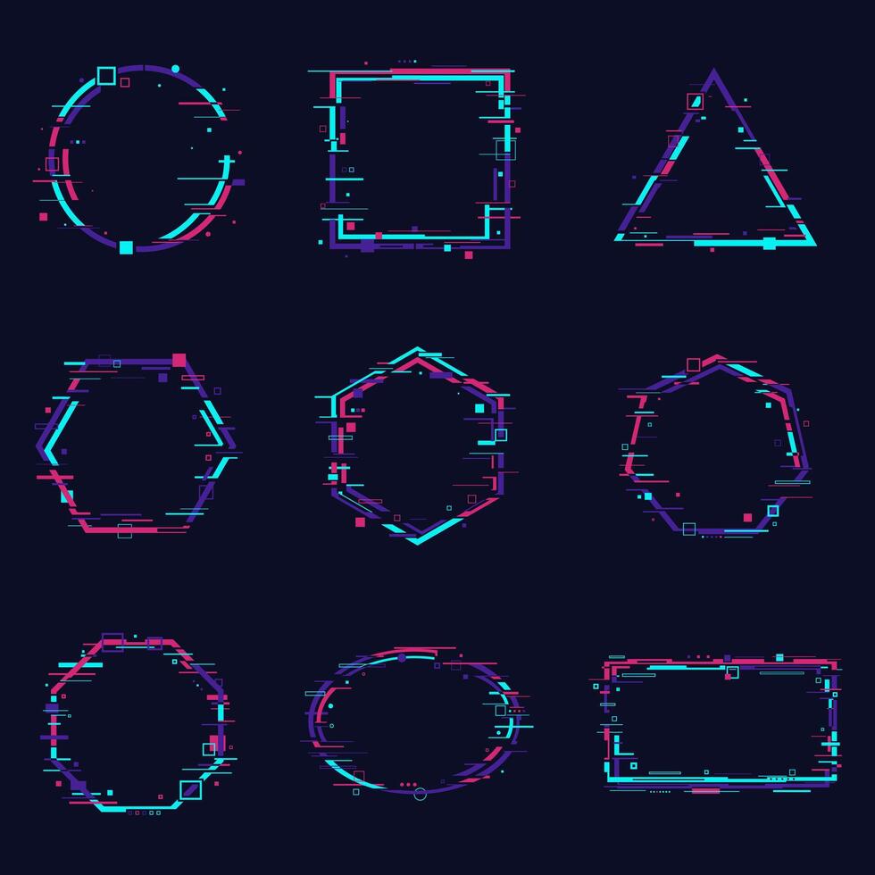 diferente formas geométrico falla elemento diseño vector