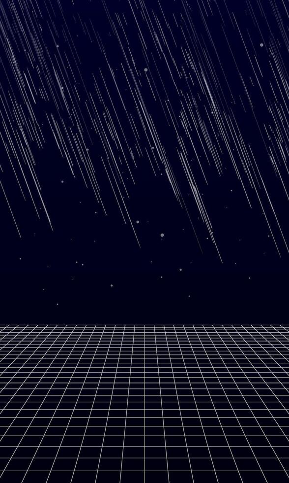 Perspective wireframe space background. Futuristic wireframe dark wallpaper vector