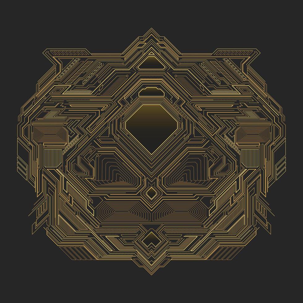 Gold art deco. Geometric ornament. Abstract decoration pattern vector