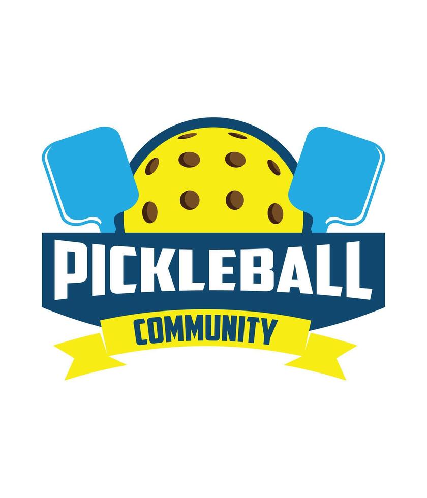 pickleball community logo vector