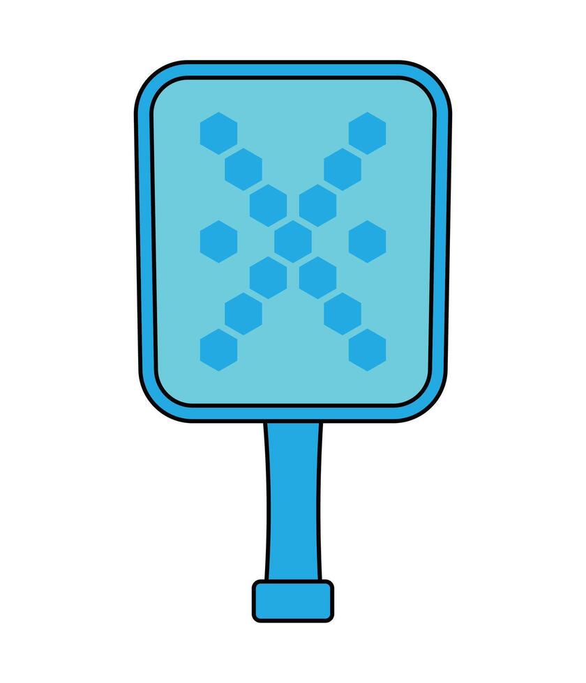 a blue sign with a hexagon pattern on it vector