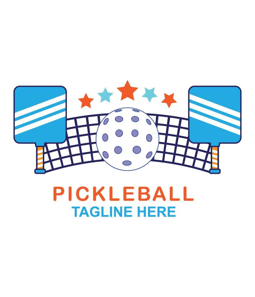 pickleball logo design vector