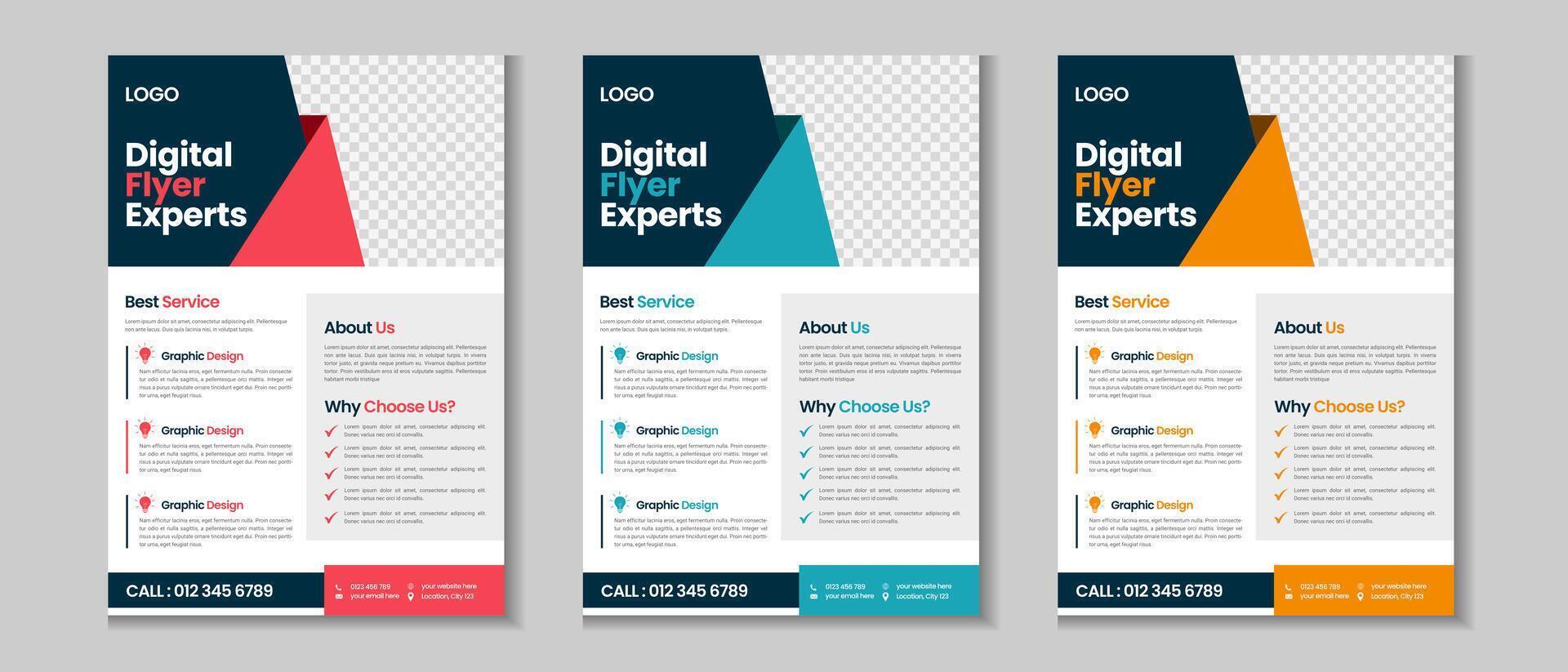 Business flyer collection, corporate poster, flyer bundle, flyer brochure design, annual report, proposal, leaflet, company profile, digital marketing poster and a4 layout with mockup vector