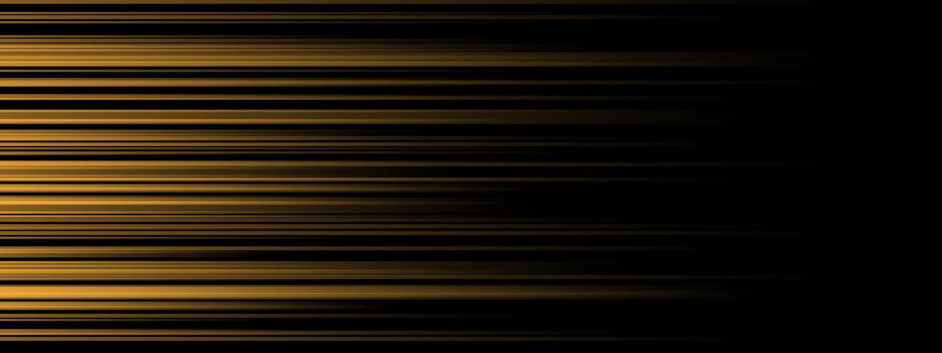Abstract yellow lighting effect speed direction on a black background vector