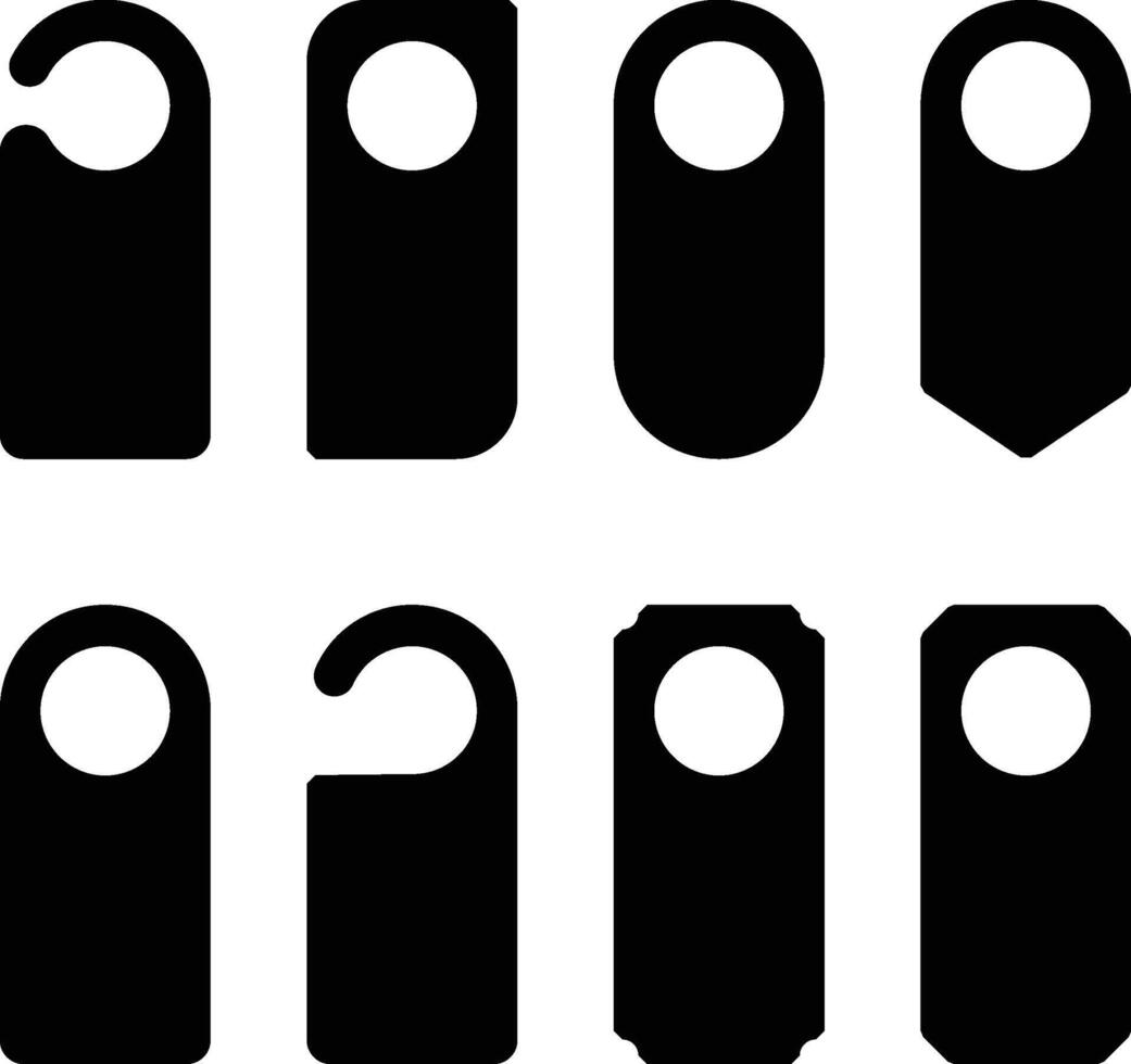 Do Not Disturb Stylish Door Tag Set vector