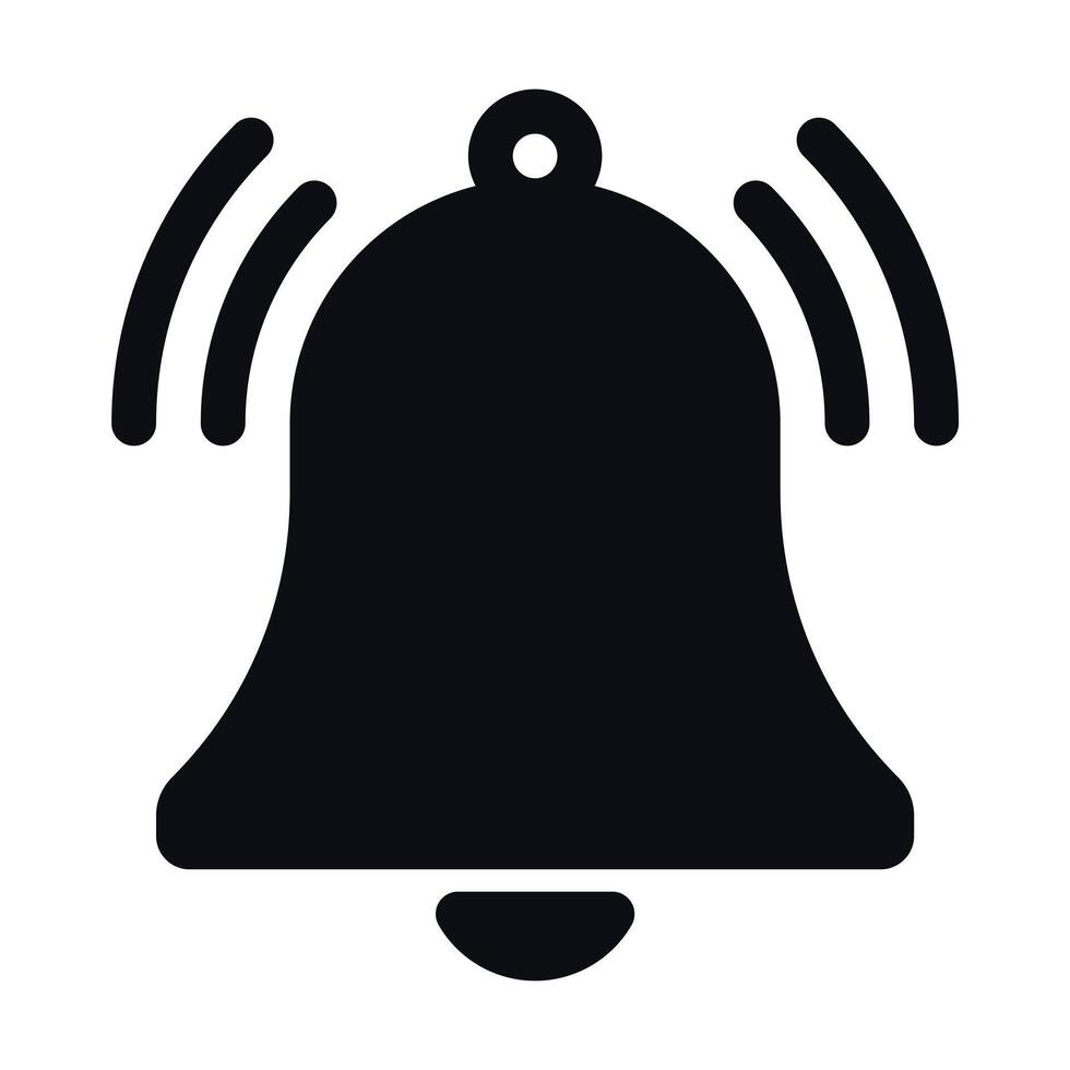 Bell Notification Icon - Alert, Reminder Symbol Vector Graphics