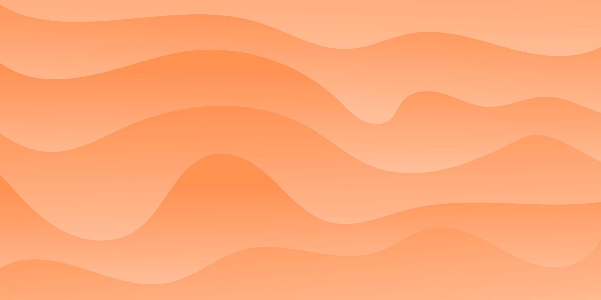 Abstract vector background of peach fuzz color. copy space. Vector illustration. wave-shaped pattern