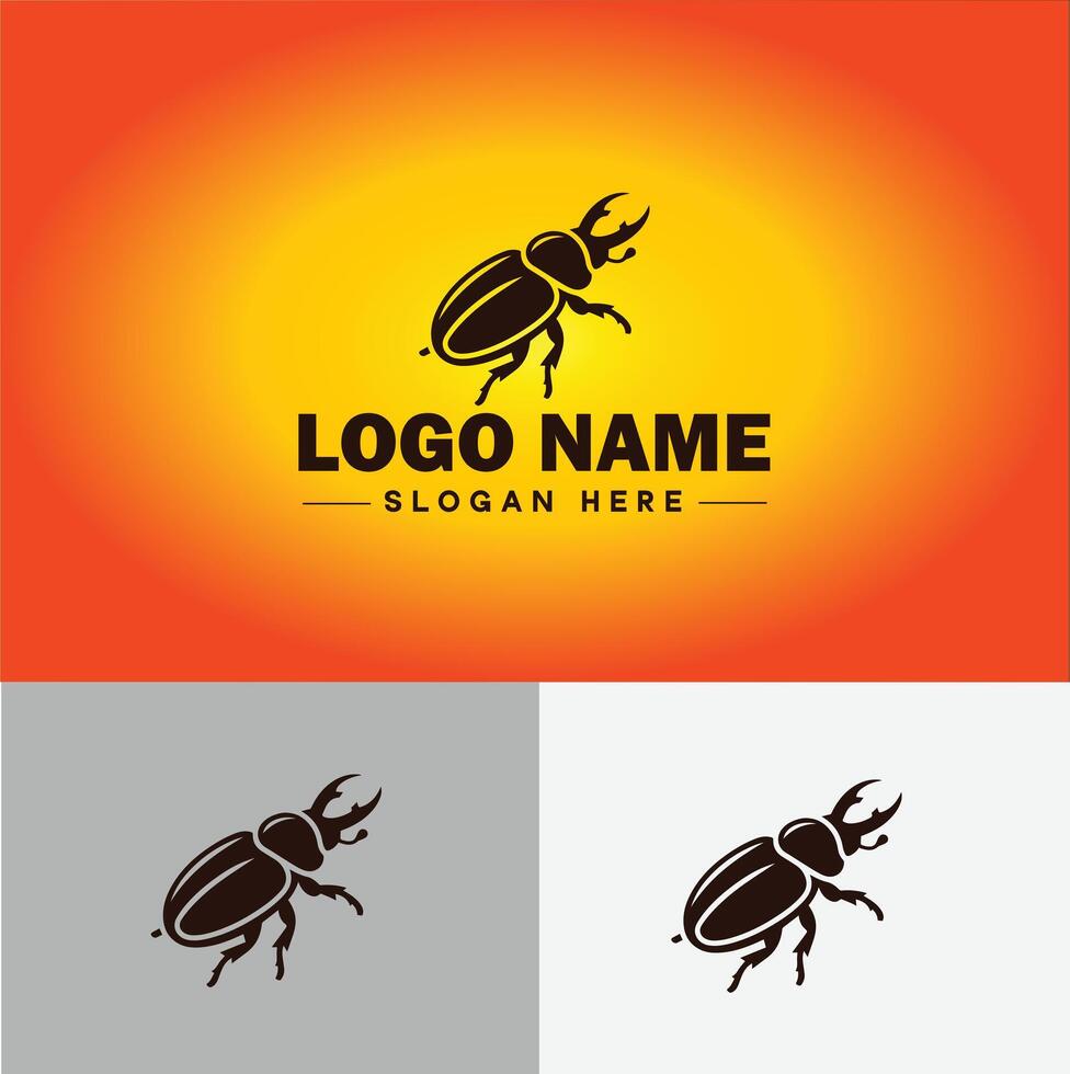 Beetle logo vector art icon graphics for company brand business logo template