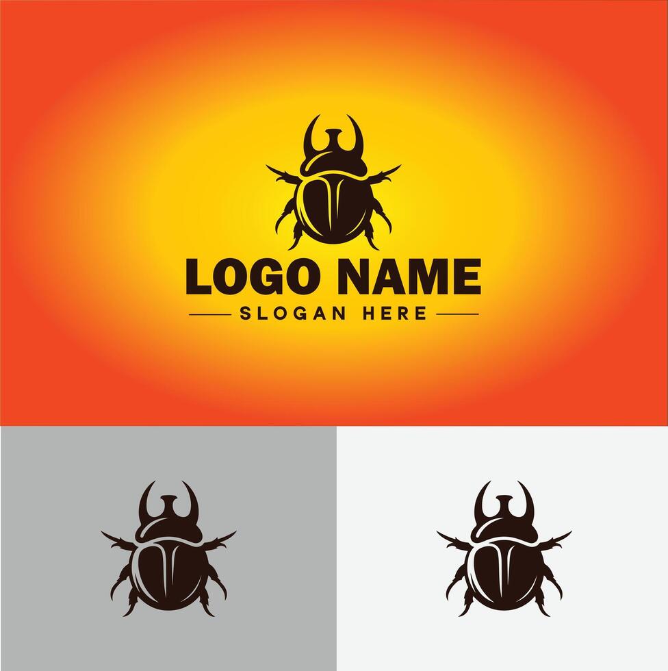 Beetle logo vector art icon graphics for company brand business logo template