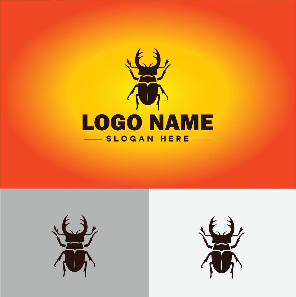 Beetle logo vector art icon graphics for company brand business logo template