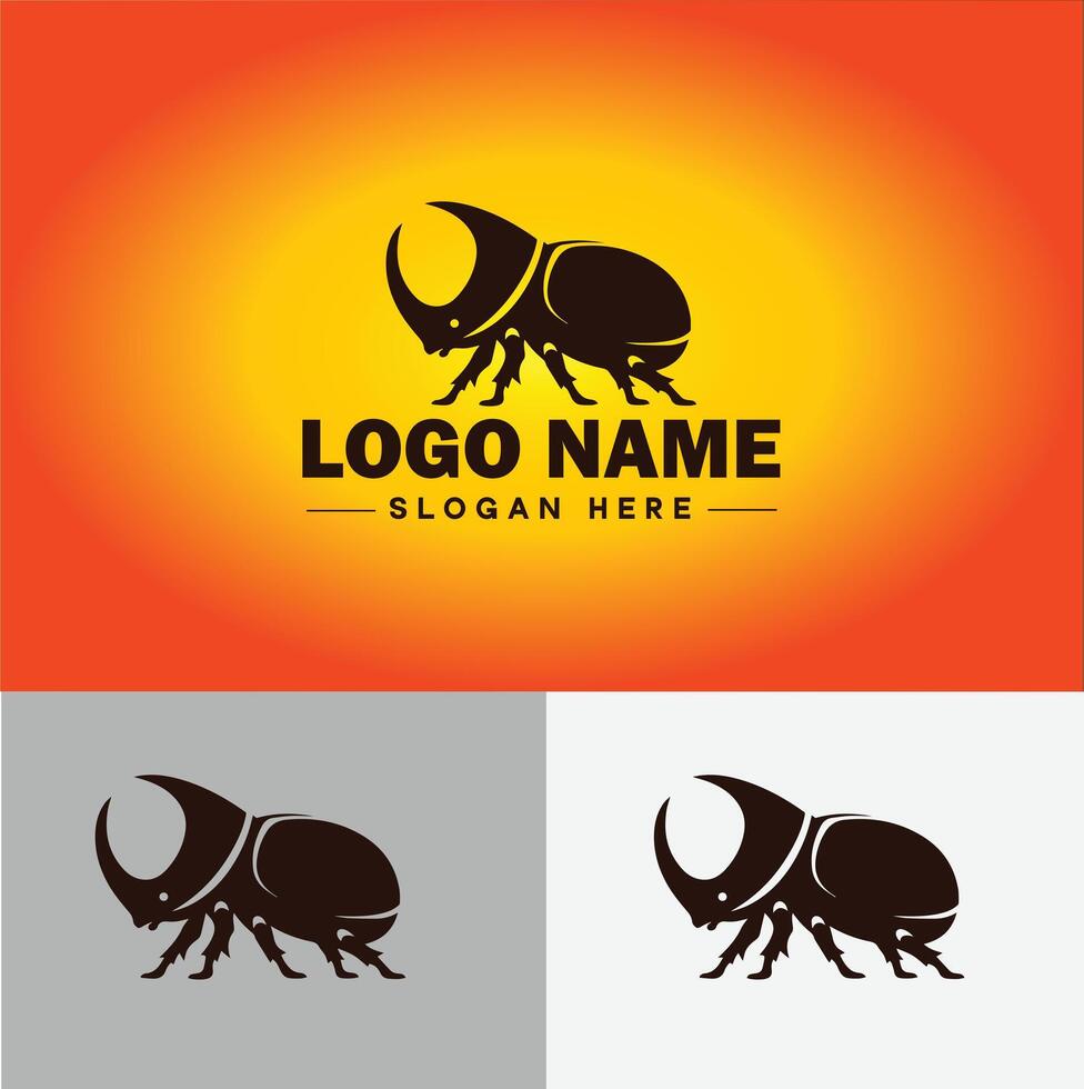 Beetle logo vector art icon graphics for company brand business logo template