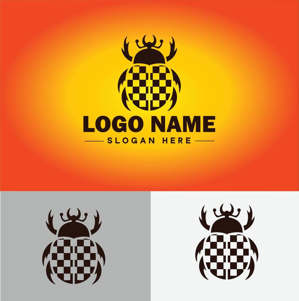 Beetle logo vector art icon graphics for company brand business logo template