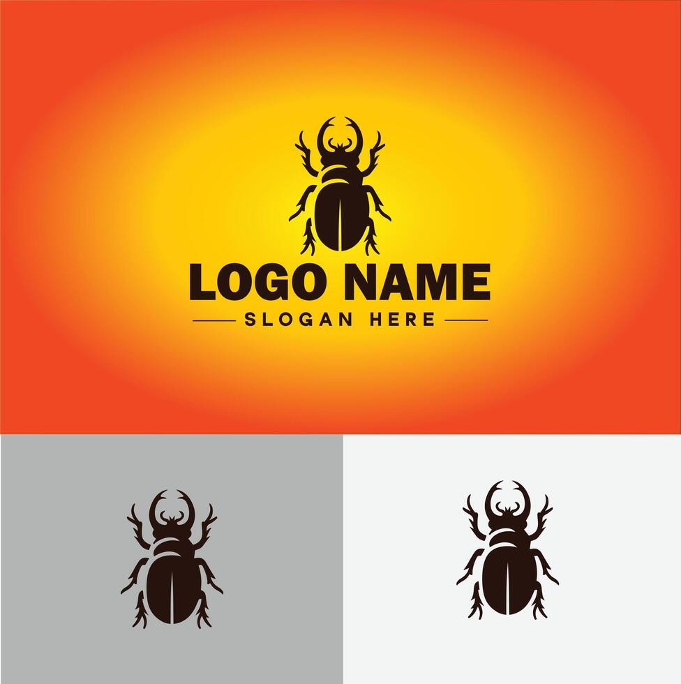 Beetle logo vector art icon graphics for company brand business logo template