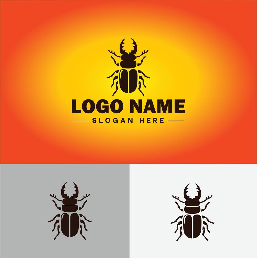 Beetle logo vector art icon graphics for company brand business logo template