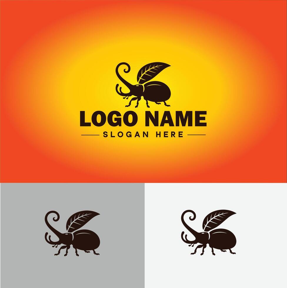 Beetle logo vector art icon graphics for company brand business logo template