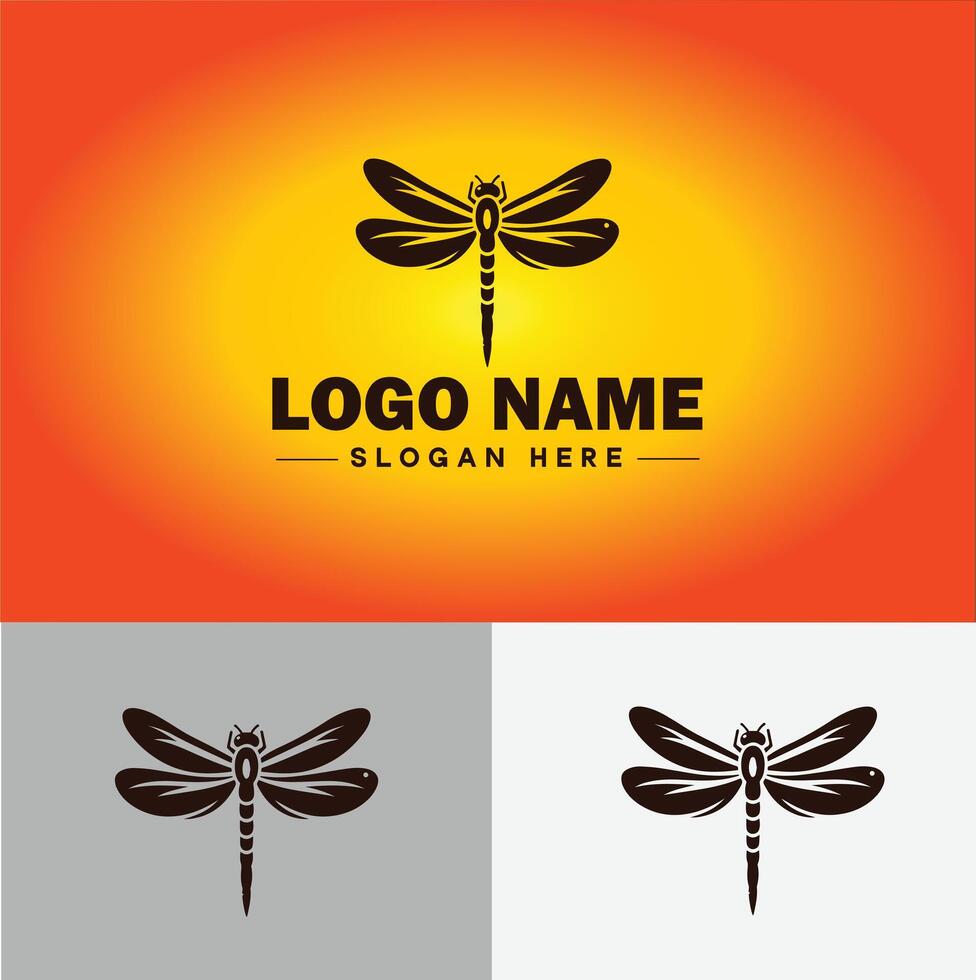 Dragonfly Logo vector art icon graphics for company brand business icon Dragonfly Logo template