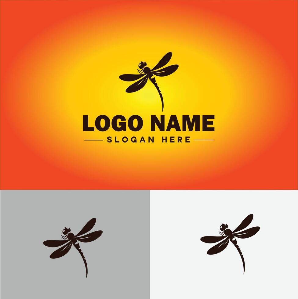 Dragonfly Logo vector art icon graphics for company brand business icon Dragonfly Logo template