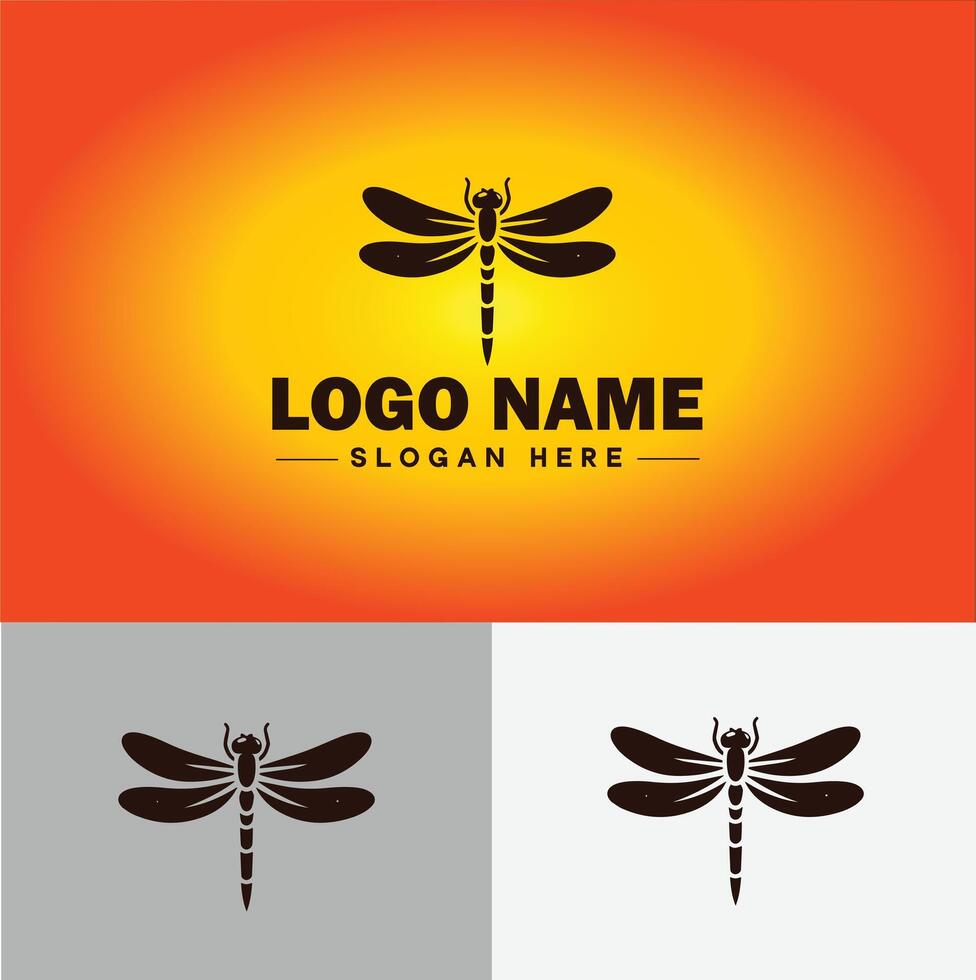 Dragonfly Logo vector art icon graphics for company brand business icon Dragonfly Logo template