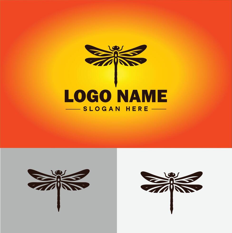 Dragonfly Logo vector art icon graphics for company brand business icon Dragonfly Logo template