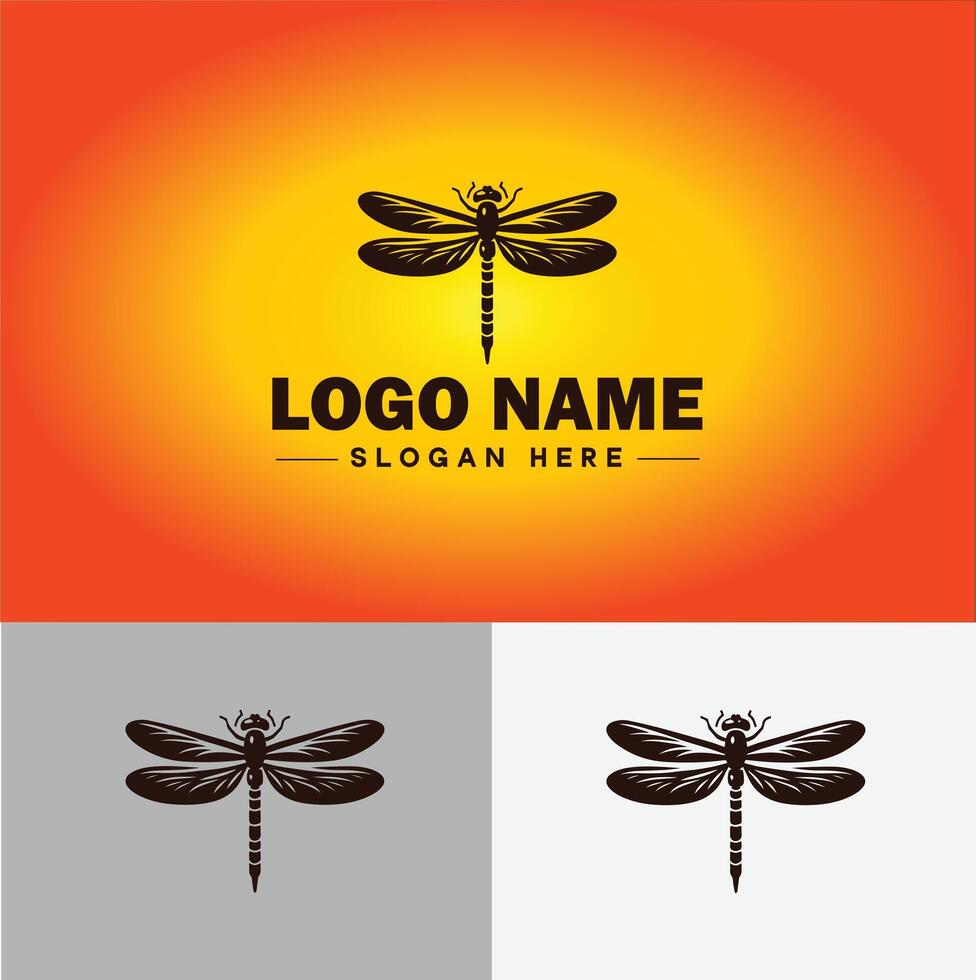 Dragonfly Logo vector art icon graphics for company brand business icon Dragonfly Logo template