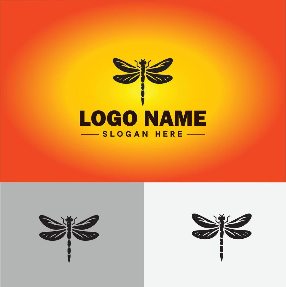 Dragonfly Logo vector art icon graphics for company brand business icon Dragonfly Logo template