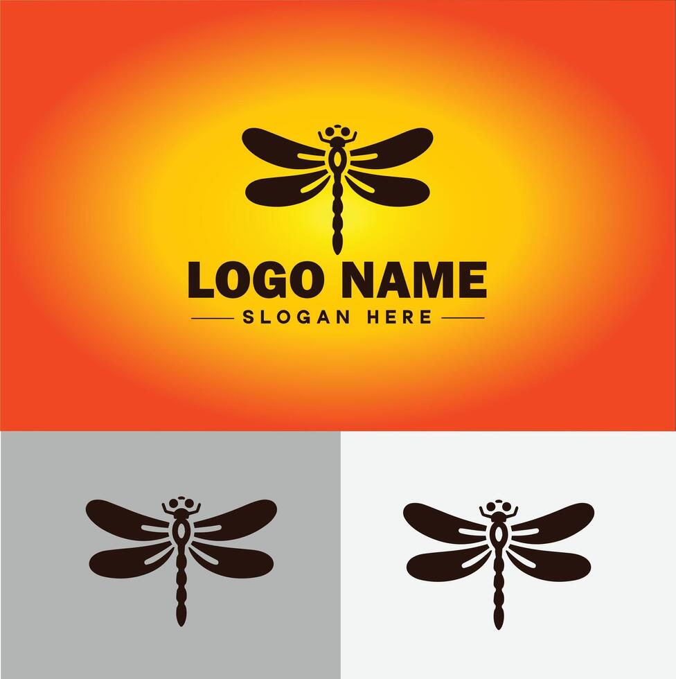 Dragonfly Logo vector art icon graphics for company brand business icon Dragonfly Logo template