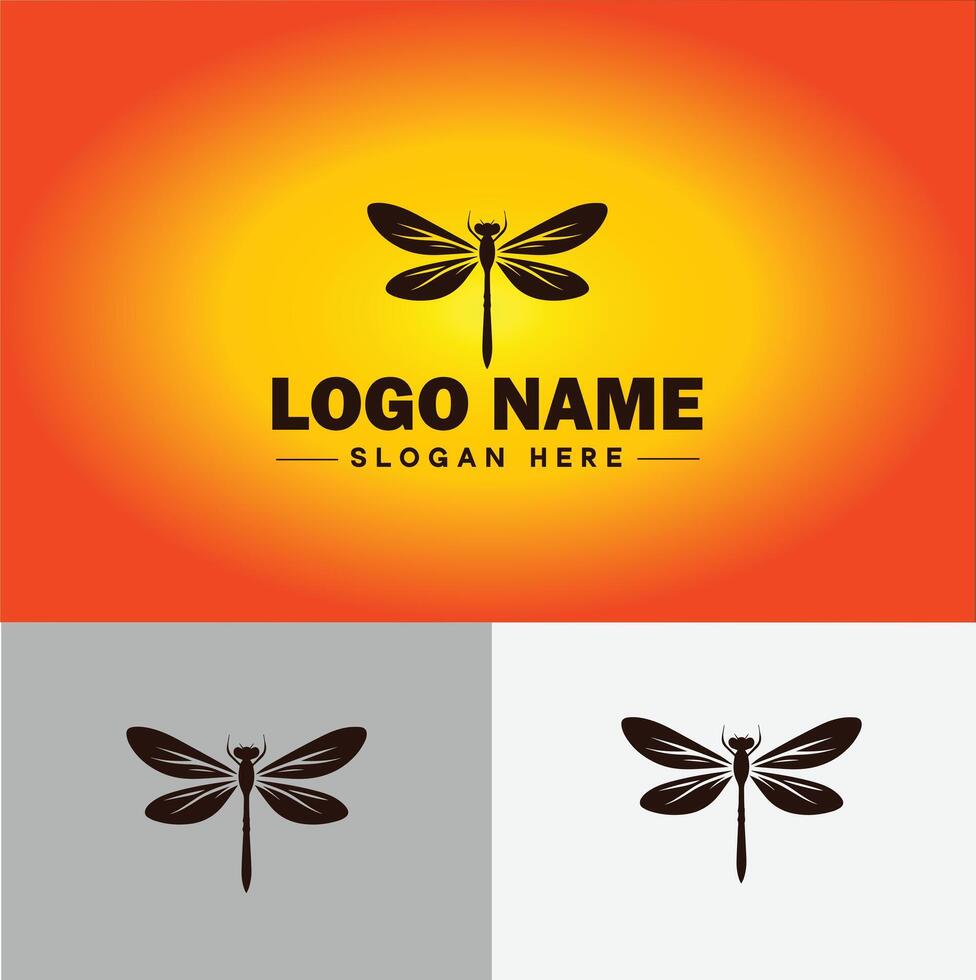 Dragonfly Logo vector art icon graphics for company brand business icon Dragonfly Logo template