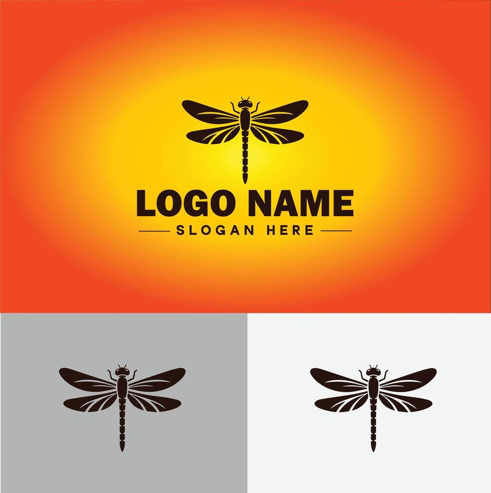 Dragonfly Logo vector art icon graphics for company brand business icon Dragonfly Logo template