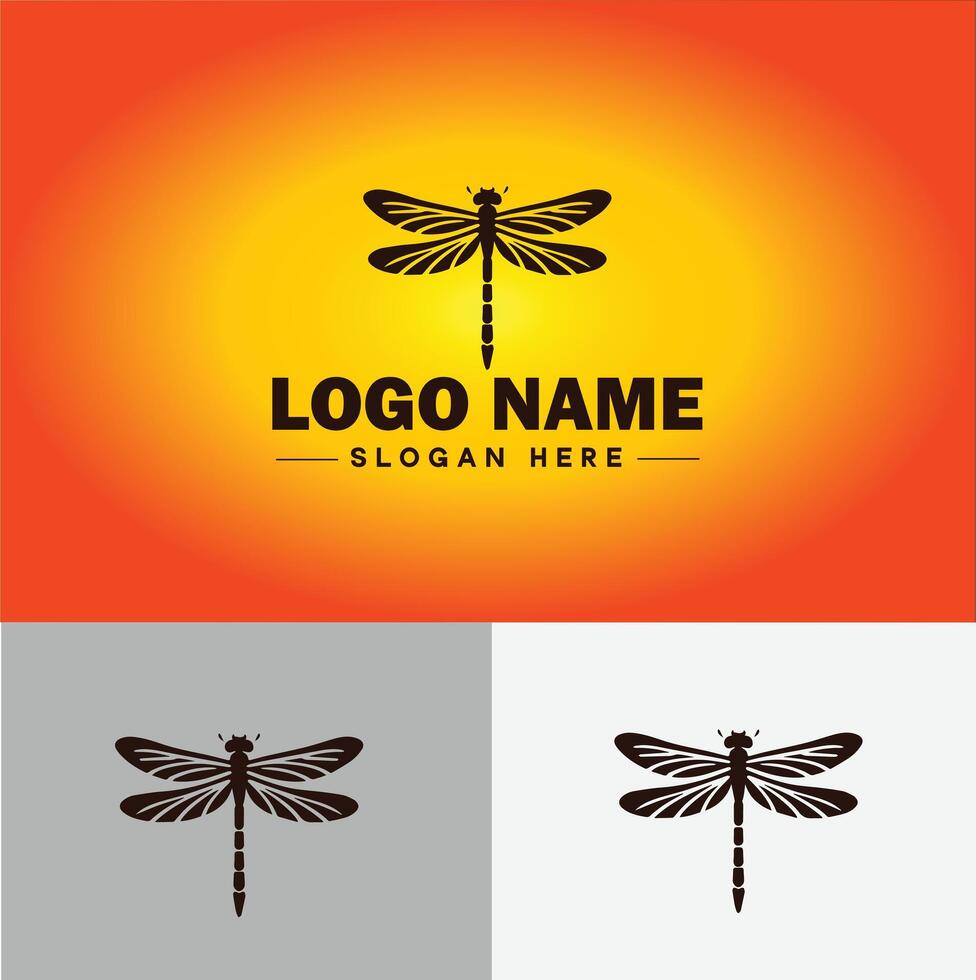 Dragonfly Logo vector art icon graphics for company brand business icon Dragonfly Logo template