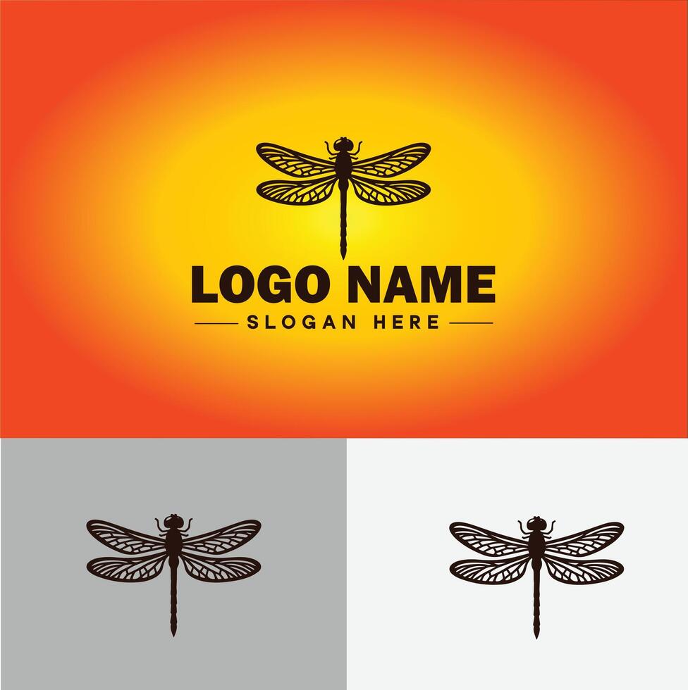 Dragonfly Logo vector art icon graphics for company brand business icon Dragonfly Logo template