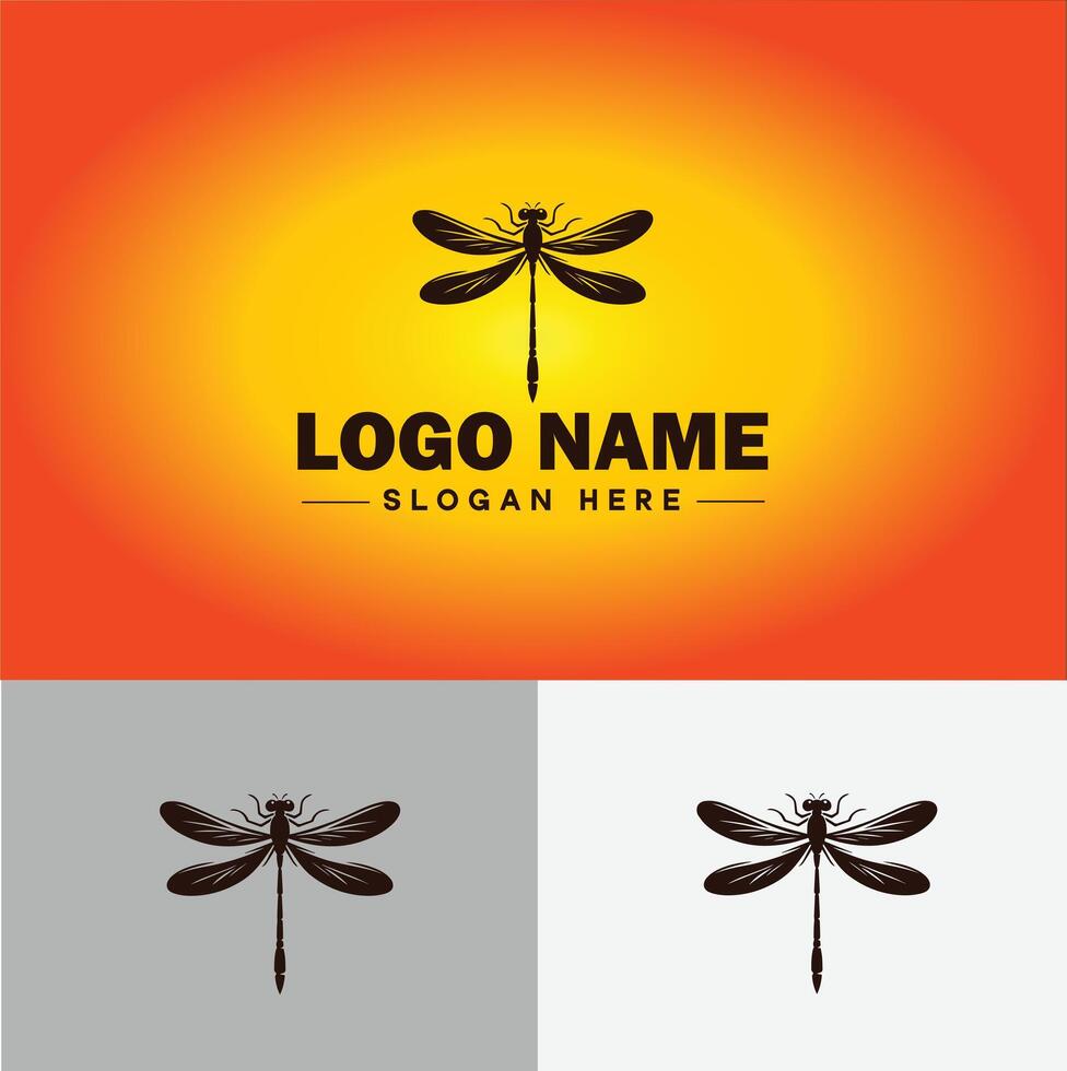 Dragonfly Logo vector art icon graphics for company brand business icon Dragonfly Logo template