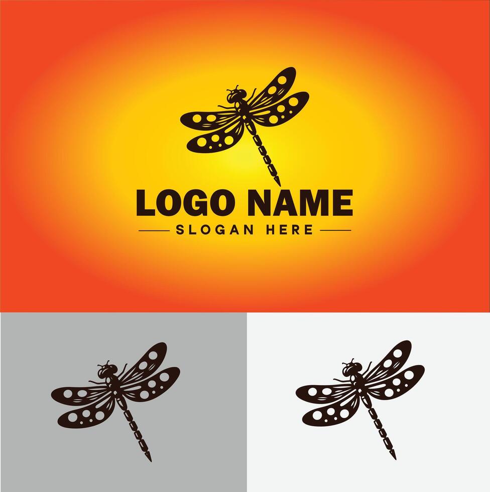 Dragonfly Logo vector art icon graphics for company brand business icon Dragonfly Logo template