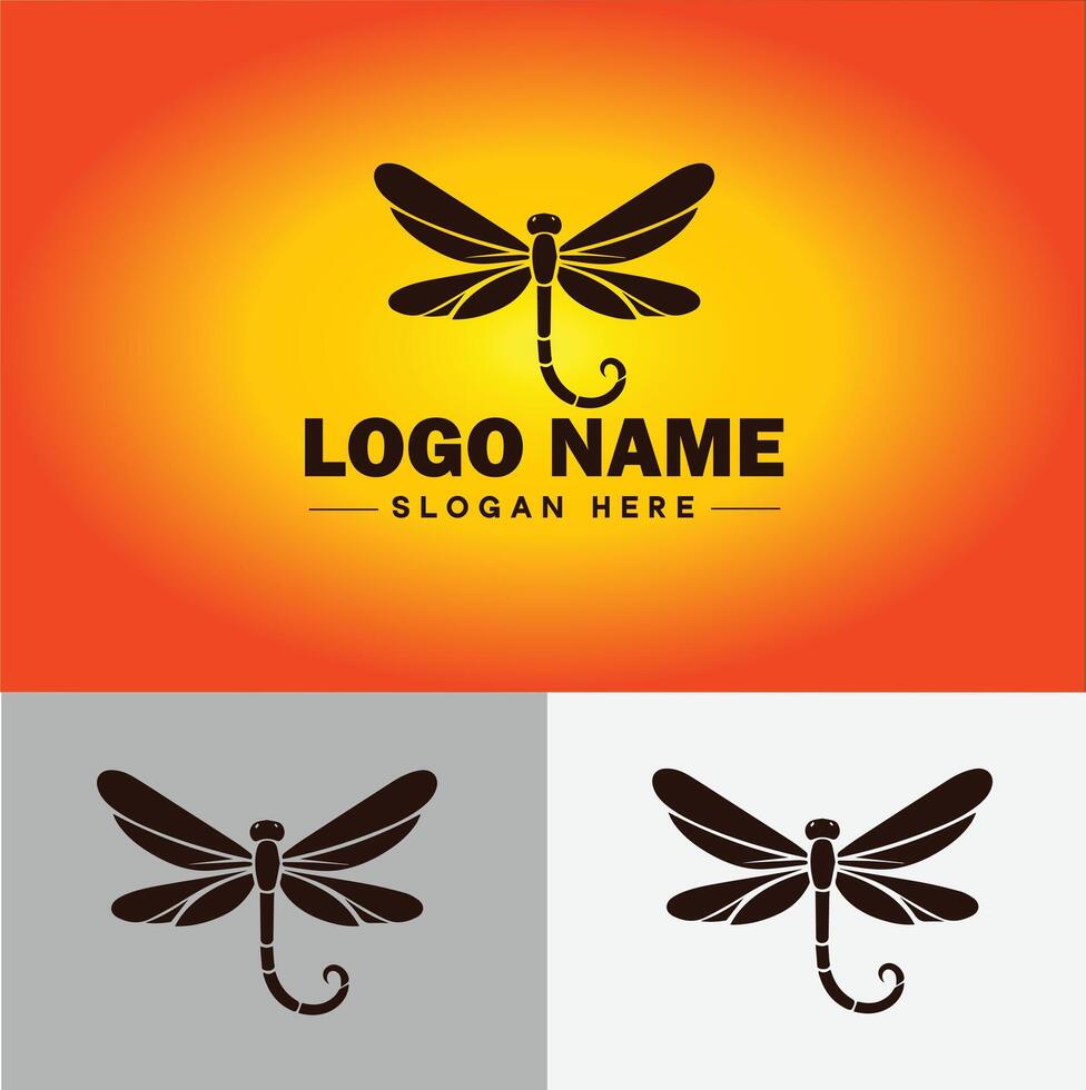 Dragonfly Logo vector art icon graphics for company brand business icon Dragonfly Logo template