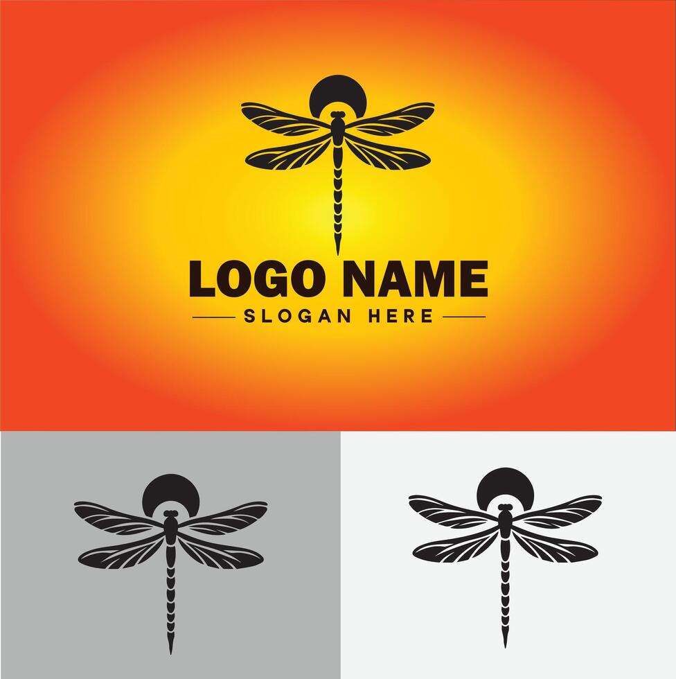 Dragonfly Logo vector art icon graphics for company brand business icon Dragonfly Logo template