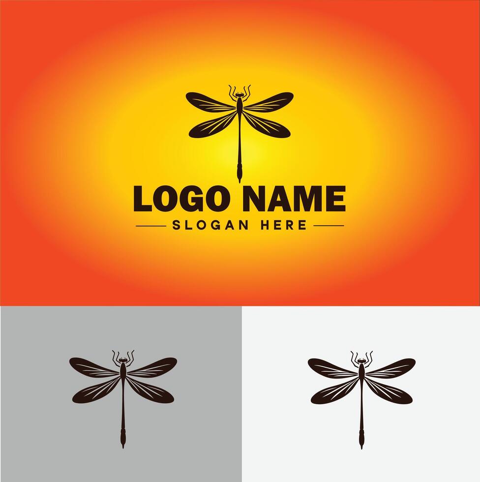 Dragonfly Logo vector art icon graphics for company brand business icon Dragonfly Logo template