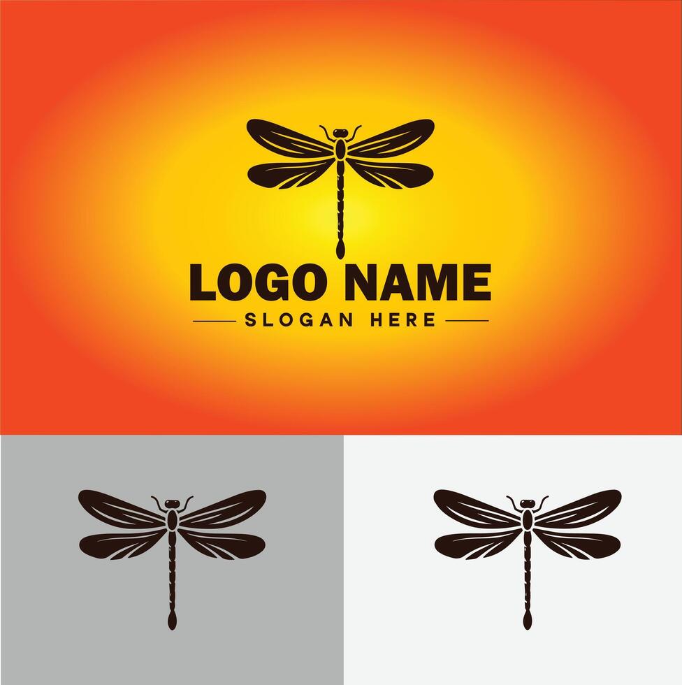 Dragonfly Logo vector art icon graphics for company brand business icon Dragonfly Logo template