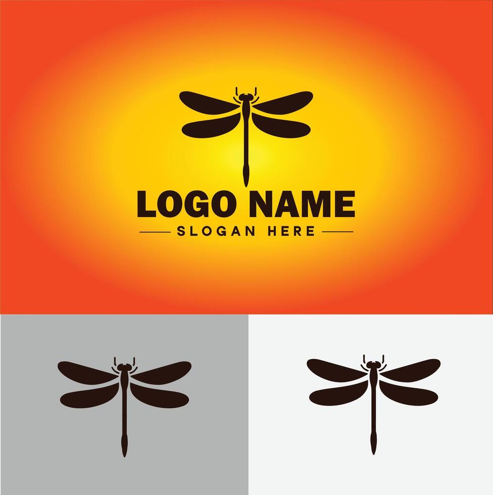 Dragonfly Logo vector art icon graphics for company brand business icon Dragonfly Logo template