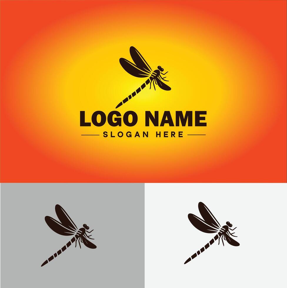 Dragonfly Logo vector art icon graphics for company brand business icon Dragonfly Logo template