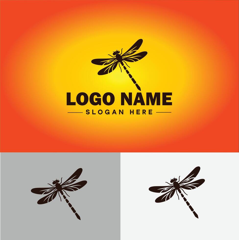 Dragonfly Logo vector art icon graphics for company brand business icon Dragonfly Logo template