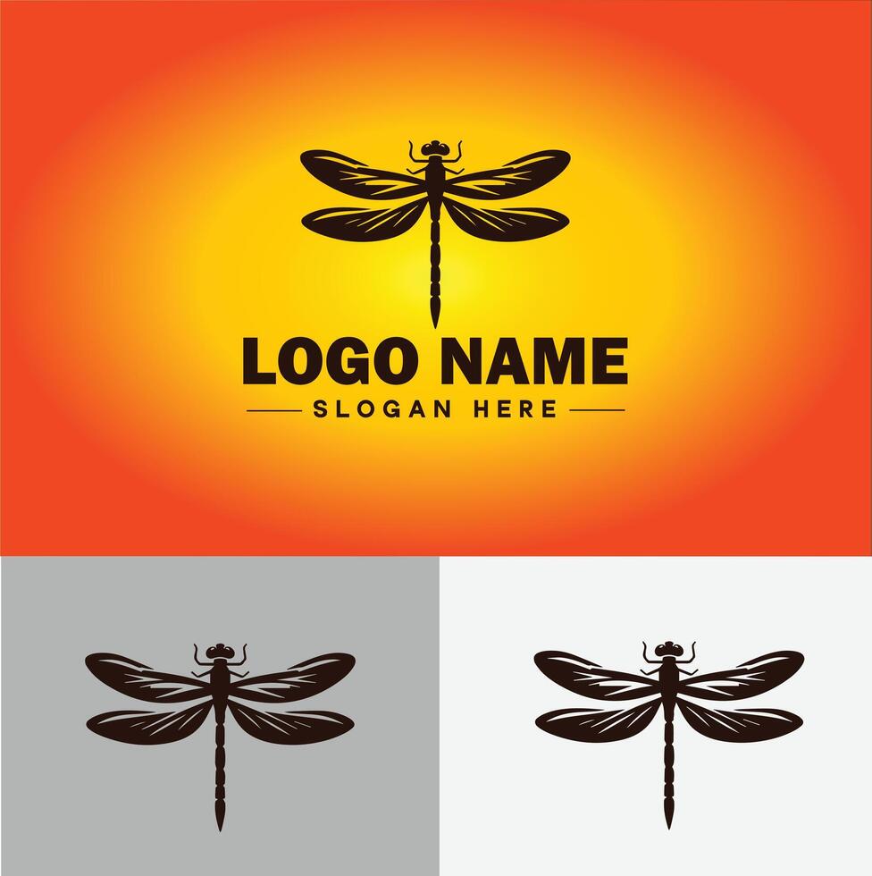 Dragonfly Logo vector art icon graphics for company brand business icon Dragonfly Logo template