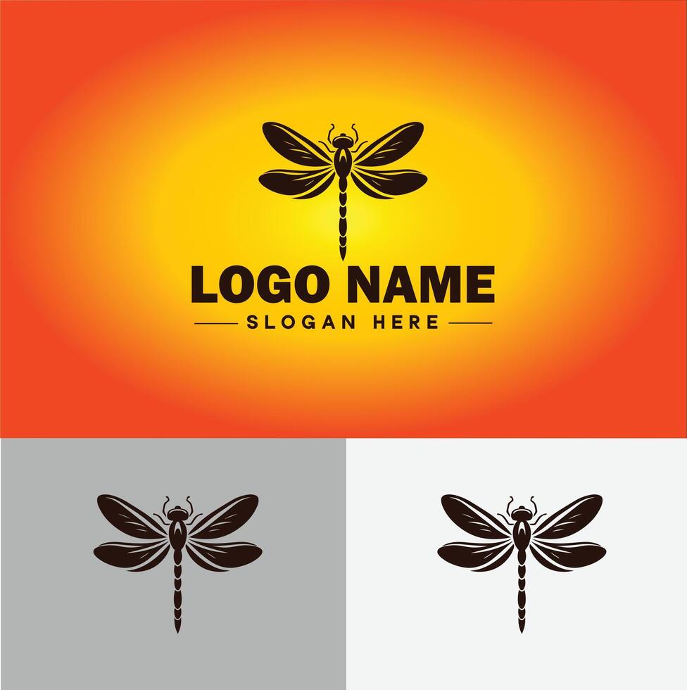 Dragonfly Logo vector art icon graphics for company brand business icon Dragonfly Logo template