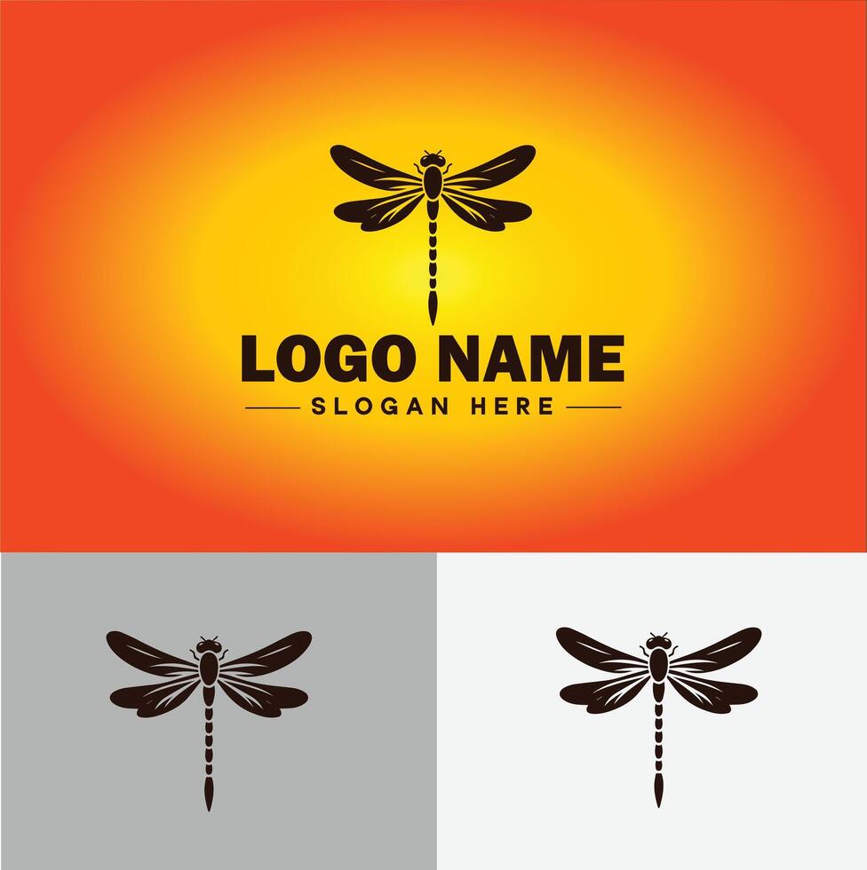 Dragonfly Logo vector art icon graphics for company brand business icon Dragonfly Logo template