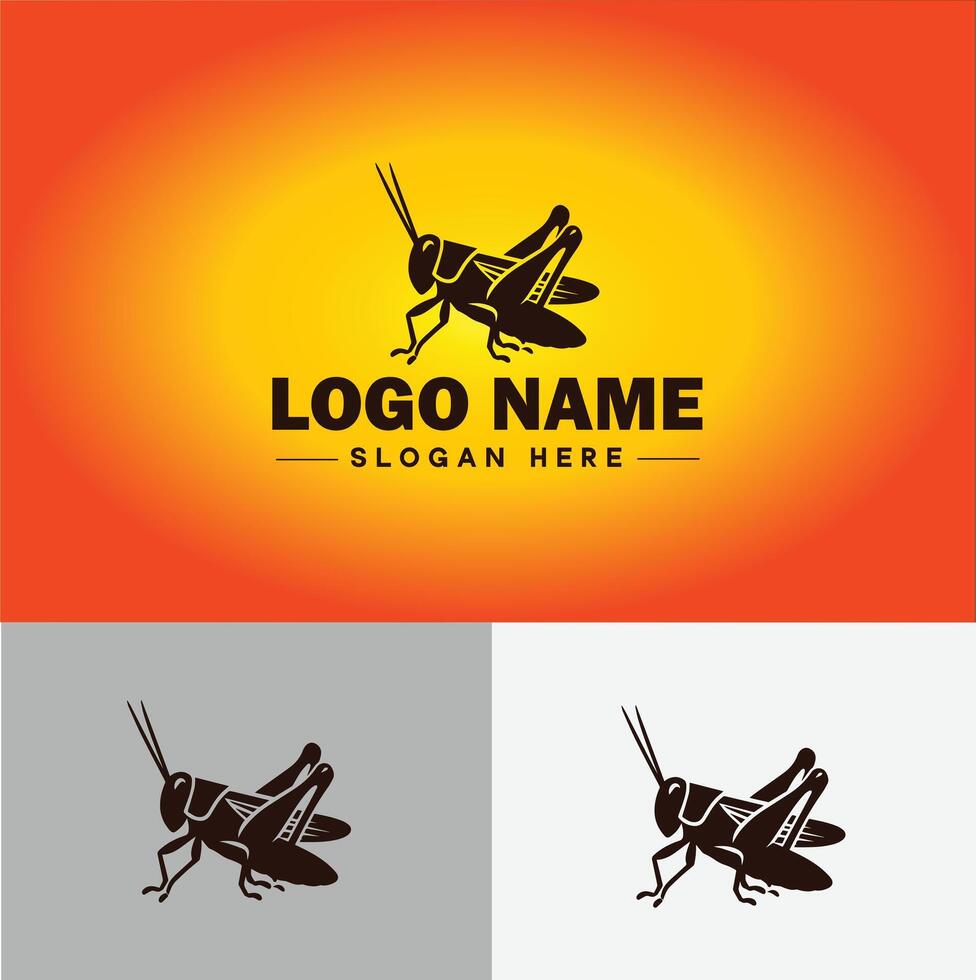 grasshopper Logo vector art icon graphics for company brand business icon grasshopper Logo template