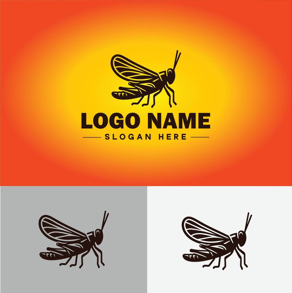 grasshopper Logo vector art icon graphics for company brand business icon grasshopper Logo template