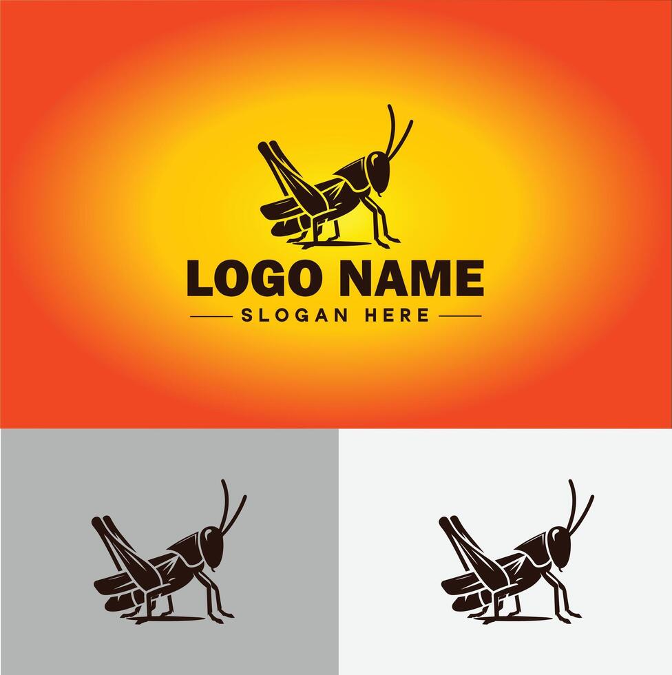grasshopper Logo vector art icon graphics for company brand business icon grasshopper Logo template
