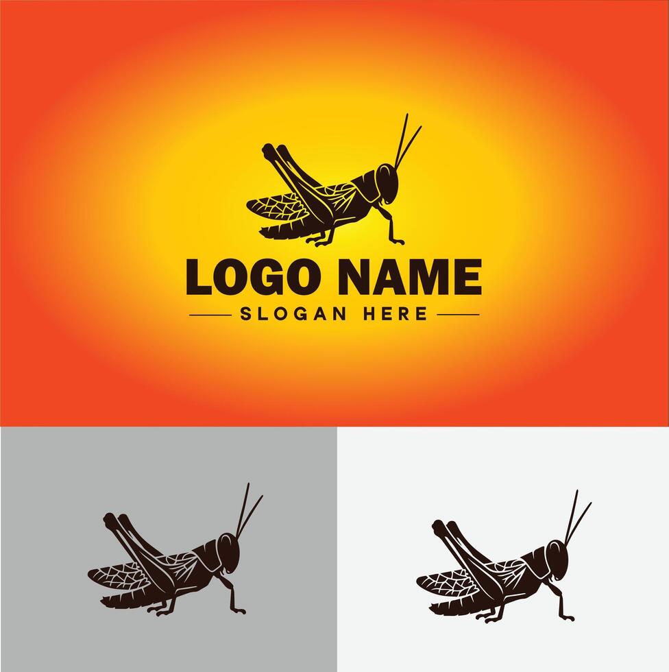 grasshopper Logo vector art icon graphics for company brand business icon grasshopper Logo template