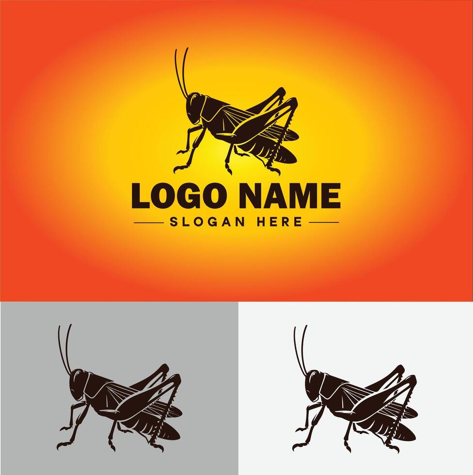 grasshopper Logo vector art icon graphics for company brand business icon grasshopper Logo template