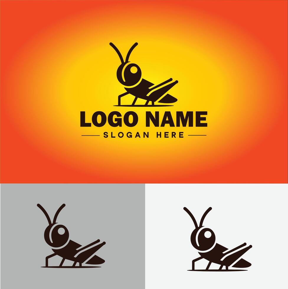 grasshopper Logo vector art icon graphics for company brand business icon grasshopper Logo template